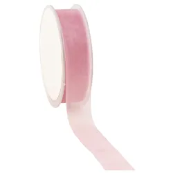 Organza Woven Edge Ribbon; Rose Pink